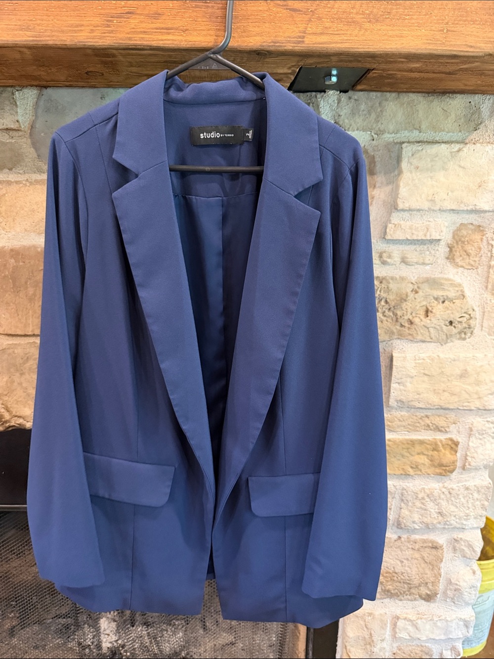torrid Navy Blue Open Front Blazer